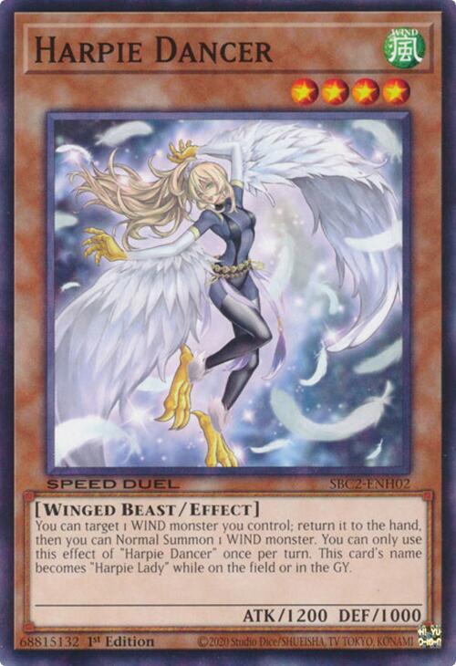 Harpie Dancer SBC2-ENH02 card from Speed Duel: Battle City Finals