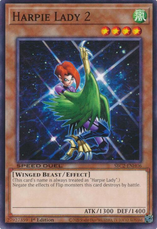 Harpie Lady 2 SBC2-ENH06 card from Speed Duel: Battle City Finals