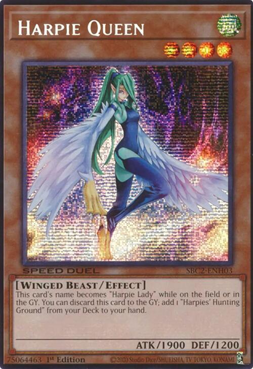 Harpie Queen (PSR) SBC2-ENH03 card from Speed Duel: Battle City Finals
