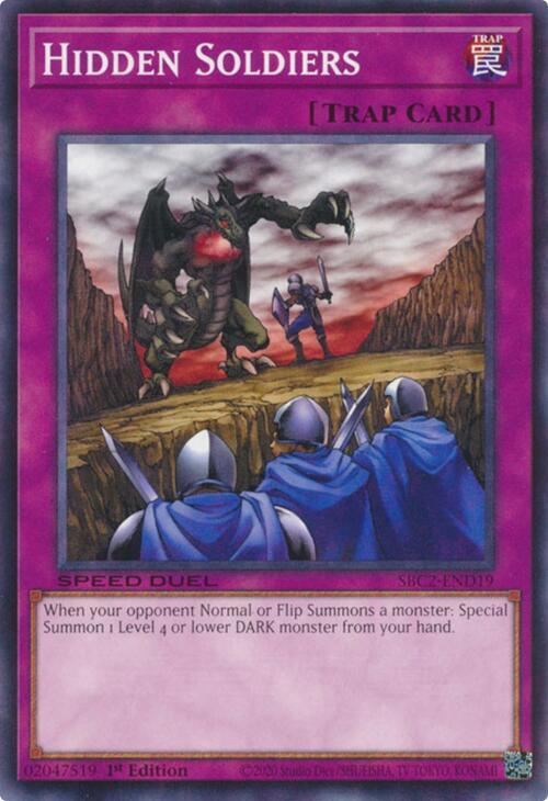 Hidden Soldiers SBC2-END19 card from Speed Duel: Battle City Finals