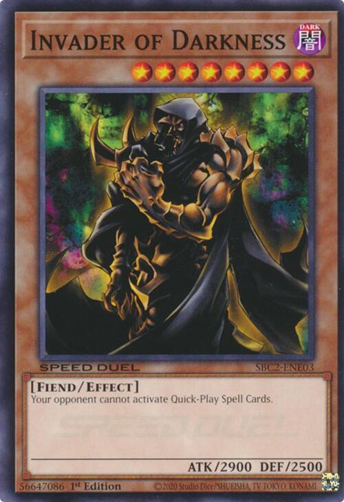 Invader of Darkness SBC2-ENE03 card from Speed Duel: Battle City Finals