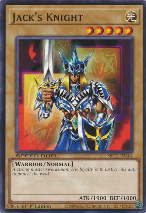 Jack's Knight SBC2-ENA04 card from Speed Duel: Battle City Finals