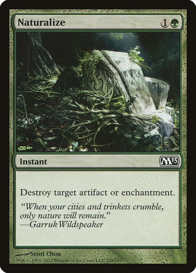Naturalize 178 card from Magic 2013 (M13)