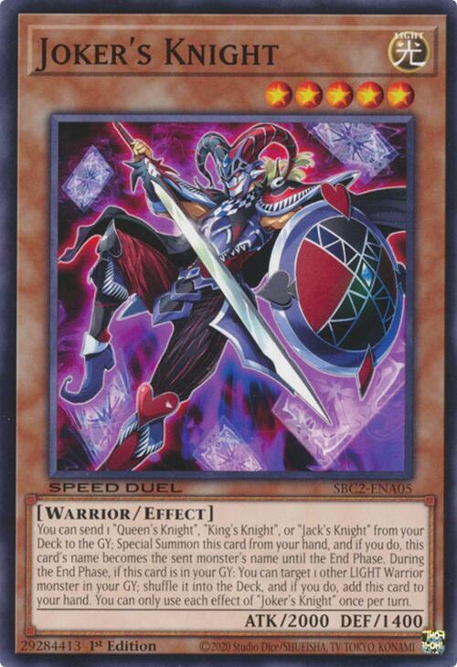 Joker's Knight SBC2-ENA05 card from Speed Duel: Battle City Finals