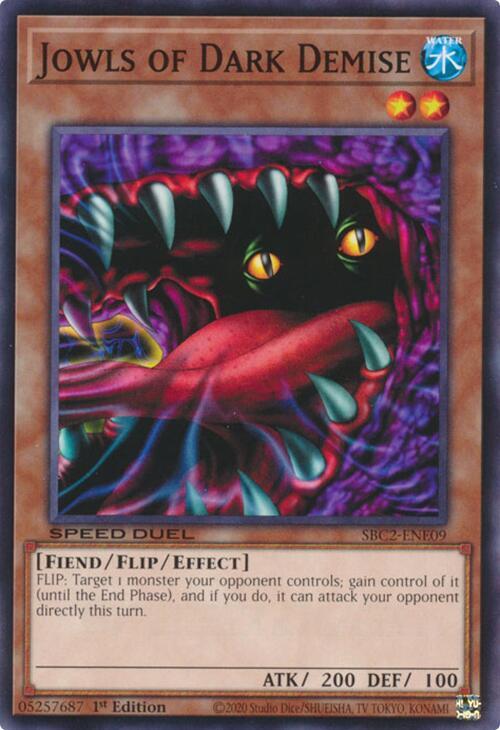 Jowls of Dark Demise SBC2-ENE09 card from Speed Duel: Battle City Finals