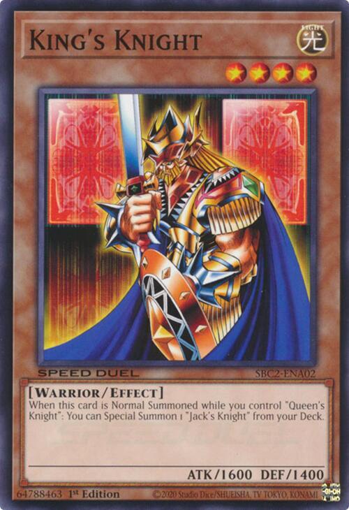 King's Knight SBC2-ENA02 card from Speed Duel: Battle City Finals