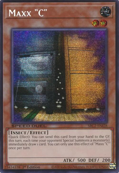 Maxx "C" (PSR) SBC2-ENI28 card from Speed Duel: Battle City Finals