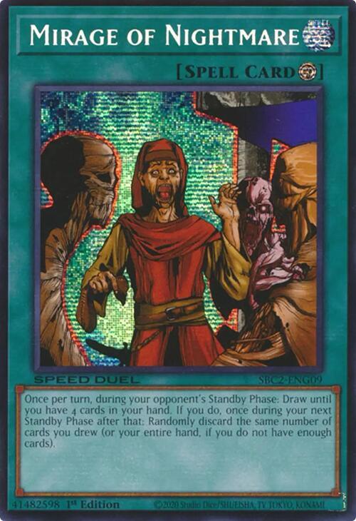 Mirage of Nightmare (PSR) SBC2-ENG09 card from Speed Duel: Battle City Finals
