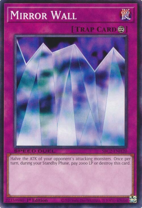 Mirror Wall SBC2-ENH20 card from Speed Duel: Battle City Finals