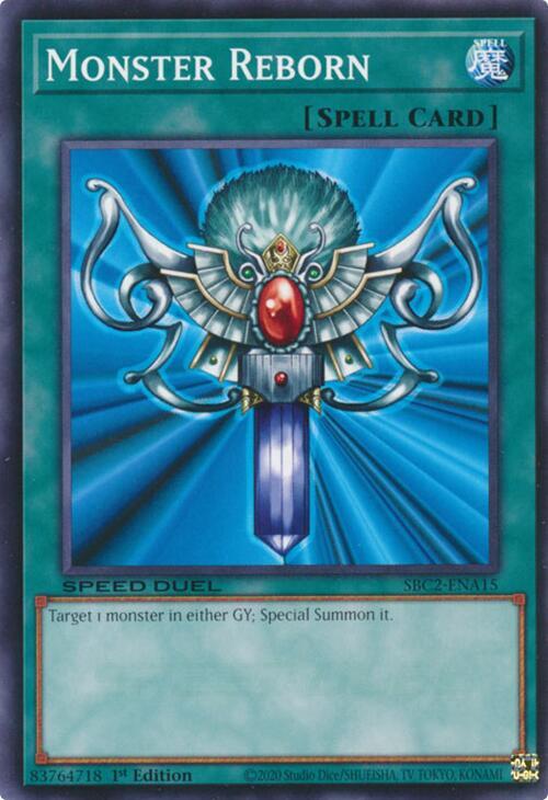 Monster Reborn SBC2-ENA15 card from Speed Duel: Battle City Finals