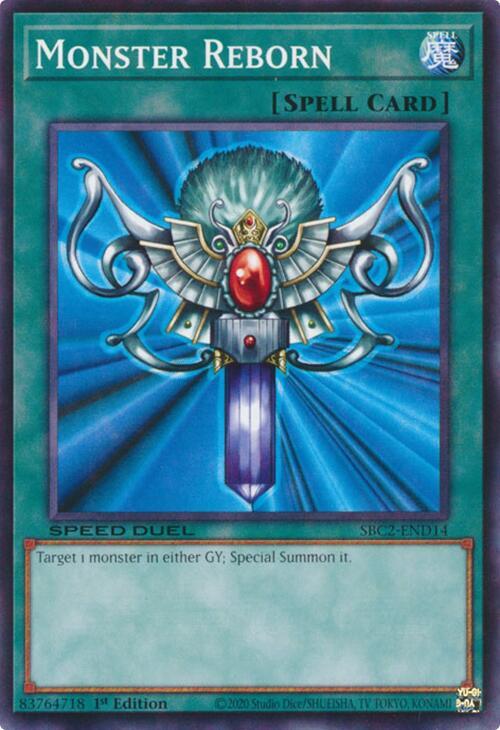 Monster Reborn SBC2-END14 card from Speed Duel: Battle City Finals