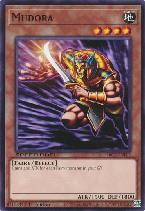 Mudora SBC2-ENF05 card from Speed Duel: Battle City Finals