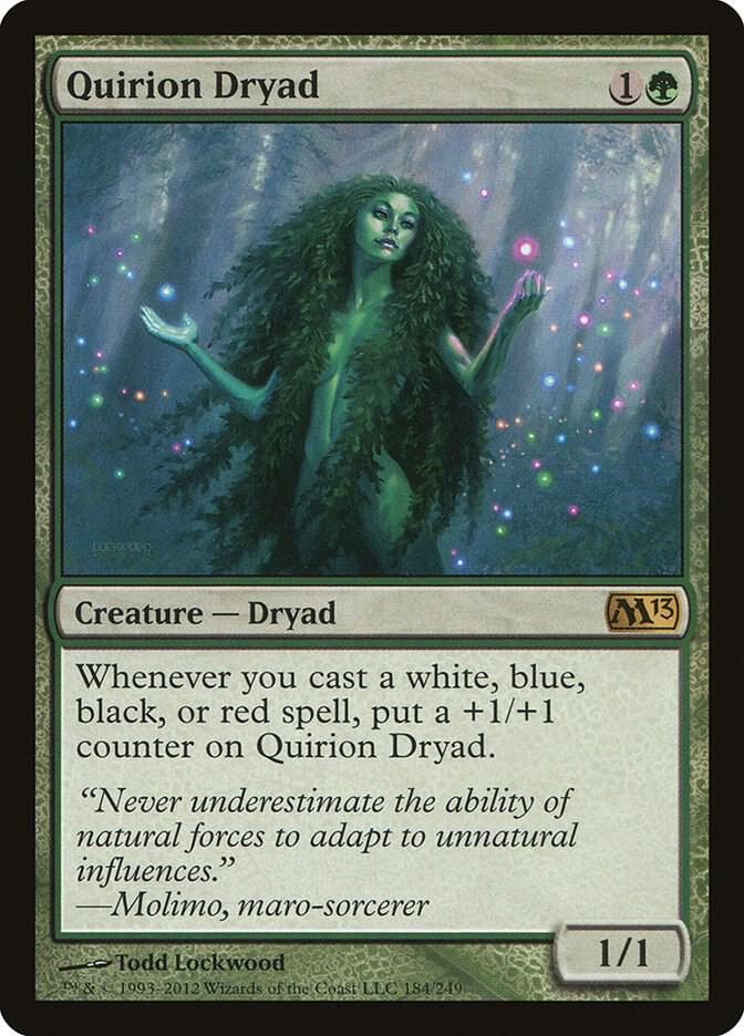 Quirion Dryad 184 card from Magic 2013 (M13)