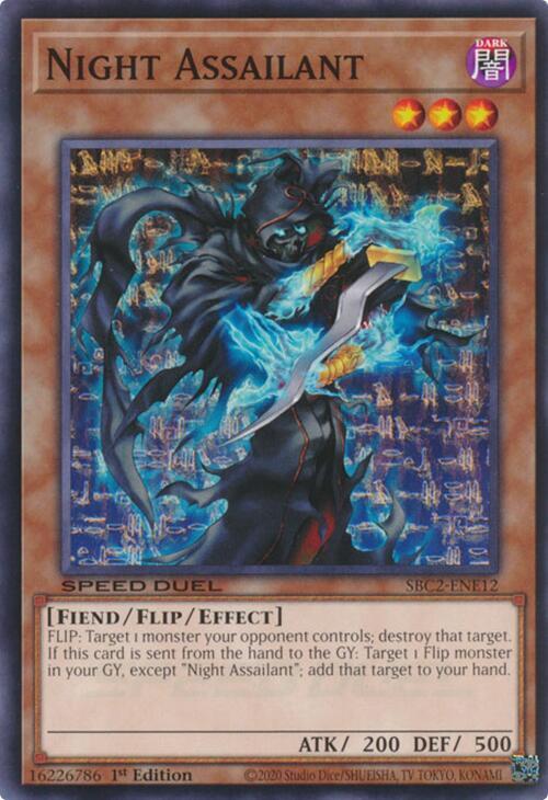 Night Assailant SBC2-ENE12 card from Speed Duel: Battle City Finals