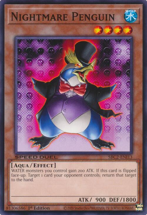 Nightmare Penguin SBC2-ENI13 card from Speed Duel: Battle City Finals