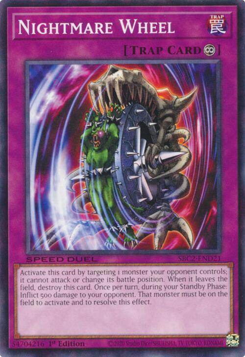 Nightmare Wheel SBC2-END21 card from Speed Duel: Battle City Finals