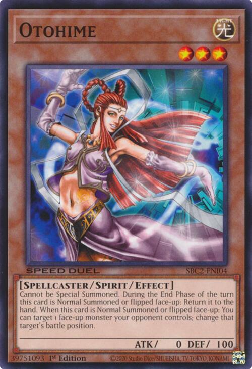 Otohime SBC2-ENI04 card from Speed Duel: Battle City Finals