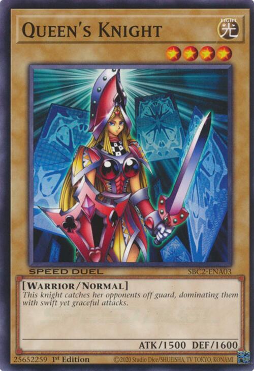 Queen's Knight SBC2-ENA03 card from Speed Duel: Battle City Finals