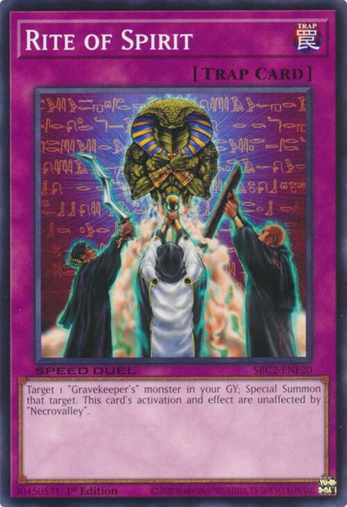 Rite of Spirit SBC2-ENF20 card from Speed Duel: Battle City Finals