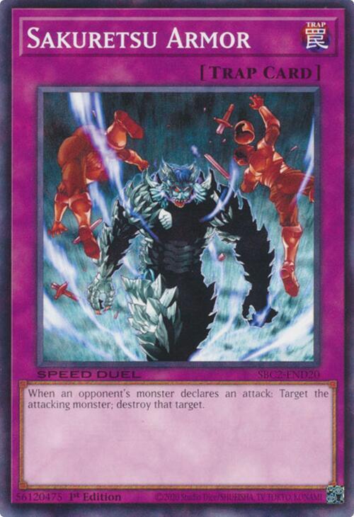 Sakuretsu Armor SBC2-END20 card from Speed Duel: Battle City Finals