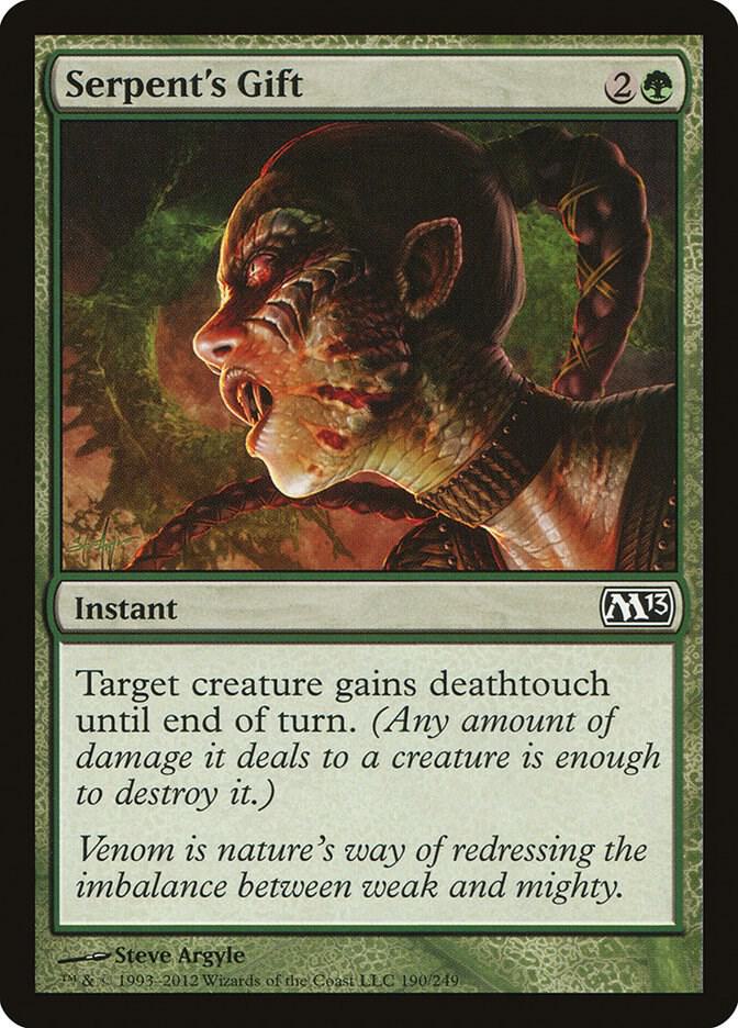 Serpent's Gift 190 card from Magic 2013 (M13)