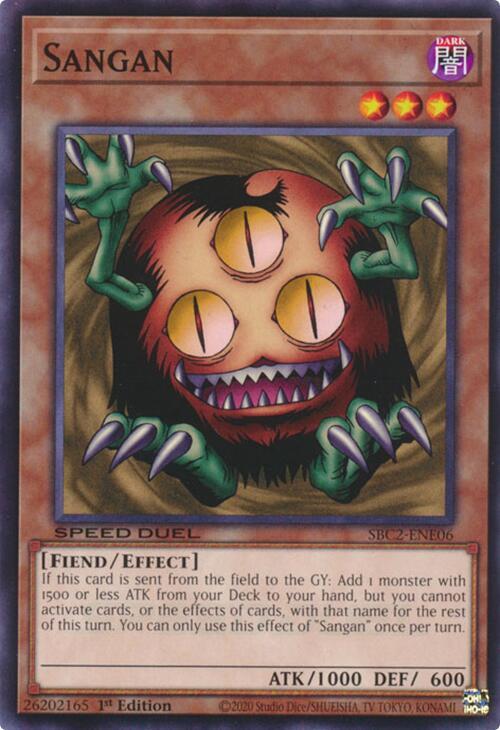 Sangan SBC2-ENE06 card from Speed Duel: Battle City Finals