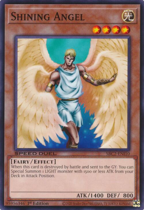 Shining Angel SBC2-ENI10 card from Speed Duel: Battle City Finals