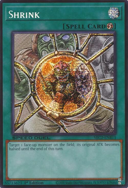 Shrink (PSR) SBC2-ENB11 card from Speed Duel: Battle City Finals