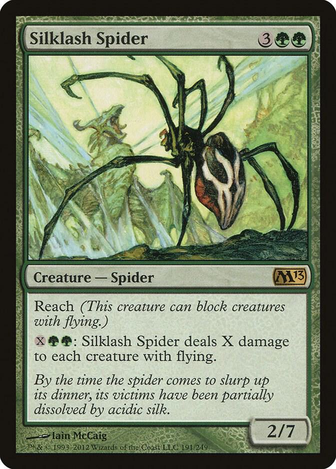 Silklash Spider 191 card from Magic 2013 (M13)