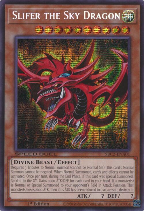 Slifer the Sky Dragon SBC2-ENA01 card from Speed Duel: Battle City Finals