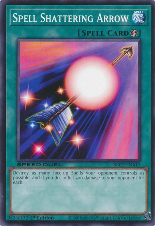 Spell Shattering Arrow SBC2-ENA17 card from Speed Duel: Battle City Finals