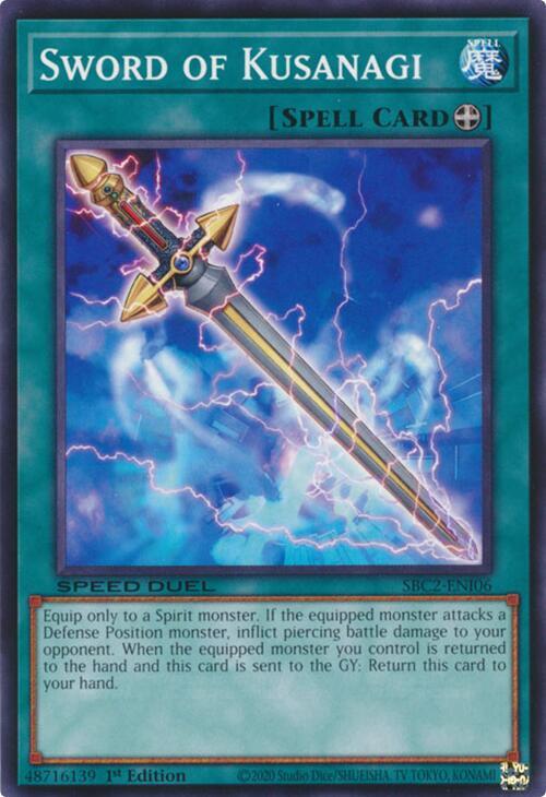 Sword of Kusanagi SBC2-ENI06 card from Speed Duel: Battle City Finals