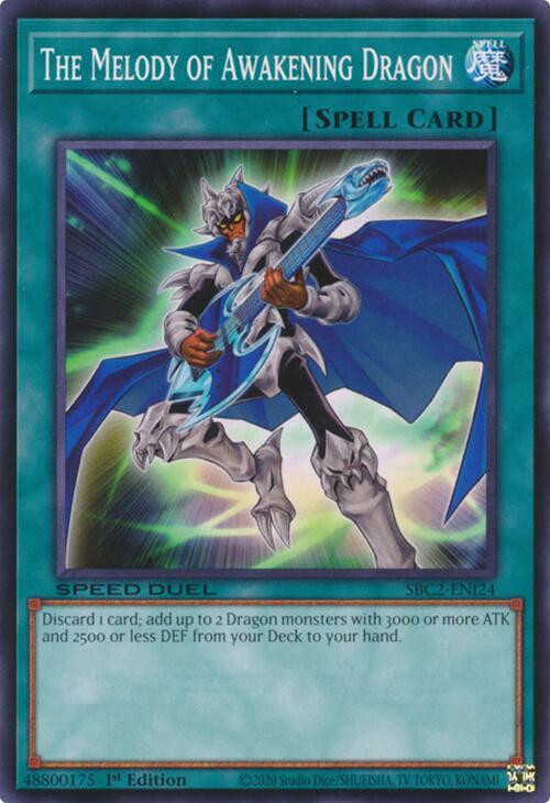 The Melody of Awakening Dragon SBC2-ENI24 card from Speed Duel: Battle City Finals