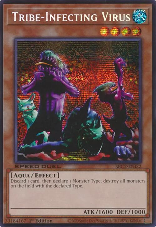 Tribe-Infecting Virus (PSR) SBC2-ENI22 card from Speed Duel: Battle City Finals