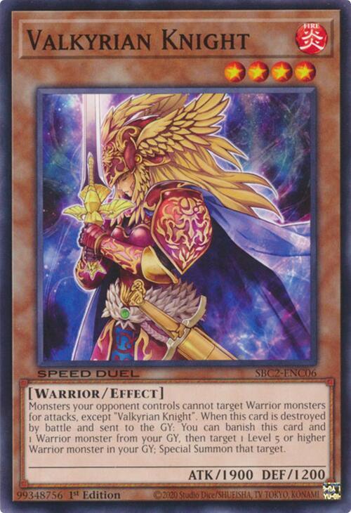 Valkyrian Knight SBC2-ENC06 card from Speed Duel: Battle City Finals
