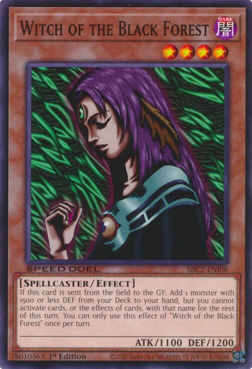 Witch of the Black Forest SBC2-ENI08 card from Speed Duel: Battle City Finals