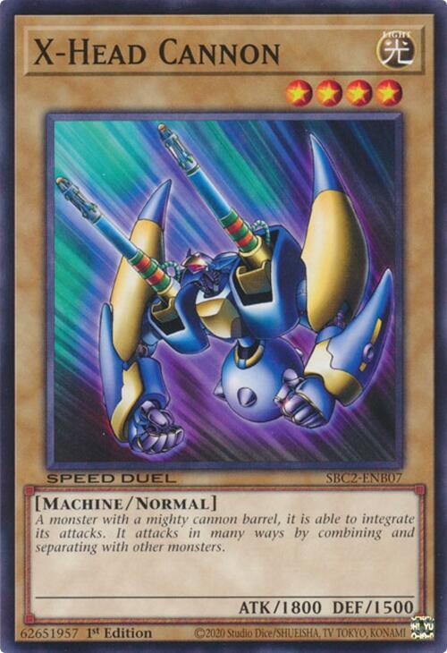 X-Head Cannon SBC2-ENB07 card from Speed Duel: Battle City Finals