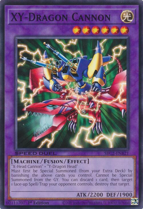 XY-Dragon Cannon SBC2-ENB21 card from Speed Duel: Battle City Finals