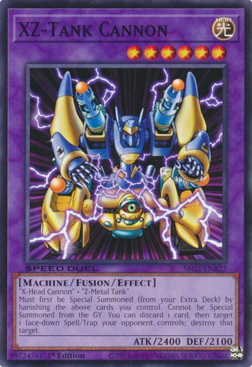 XZ-Tank Cannon SBC2-ENB22 card from Speed Duel: Battle City Finals