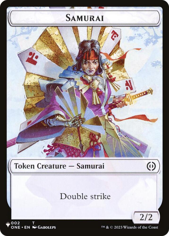 Samurai // Shapeshifter Double-Sided Token 2 // 2 card from The List Reprints