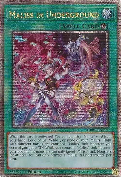 Maliss in Underground (Quarter Century Secret Rare) CRBR-EN021 card from Crossover Breakers