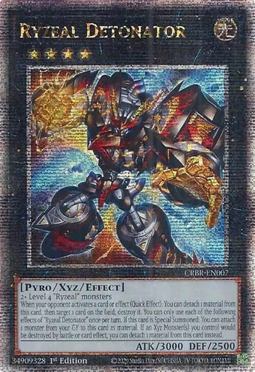 Ryzeal Detonator (Quarter Century Secret Rare) CRBR-EN007 card from Crossover Breakers
