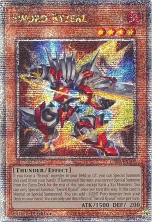 Sword Ryzeal (Quarter Century Secret Rare) CRBR-EN001 card from Crossover Breakers