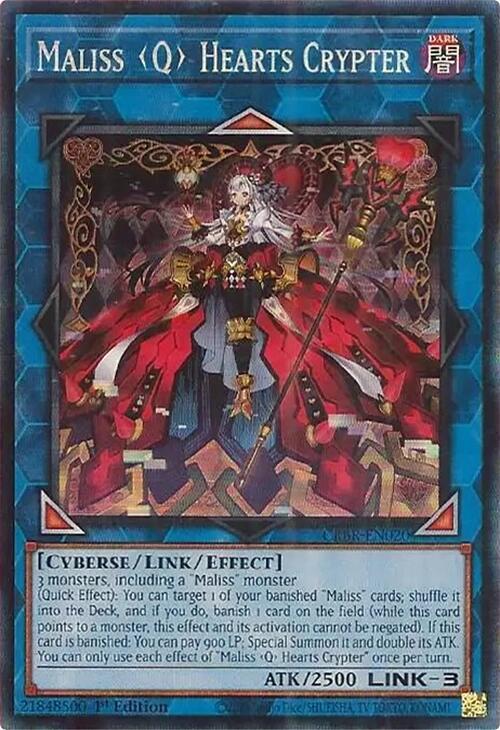 Maliss Q Hearts Crypter (CR) CRBR-EN020 card from Crossover Breakers