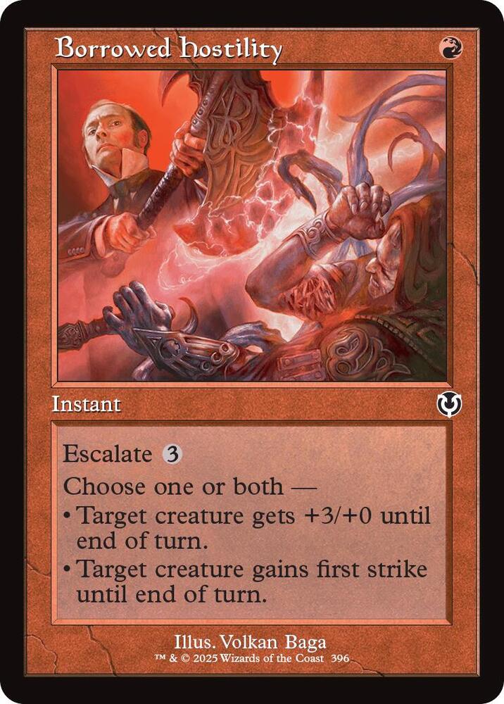 Borrowed Hostility (Retro Frame) 396 card from Innistrad Remastered
