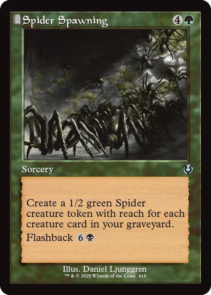 Spider Spawning (Retro Frame) 419 card from Innistrad Remastered
