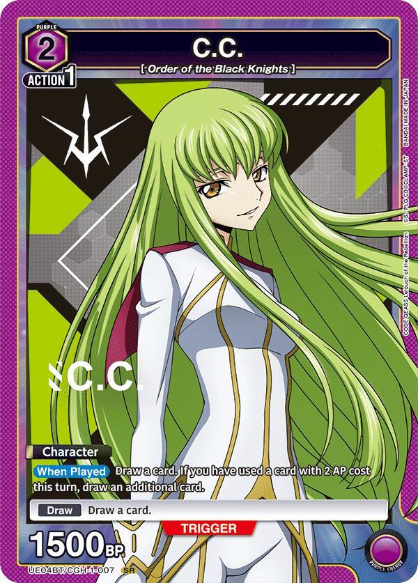 C.C. UE04BT/CGH-1-007 card from UE04BT: CODE GEASS: Lelouch of the Rebellion