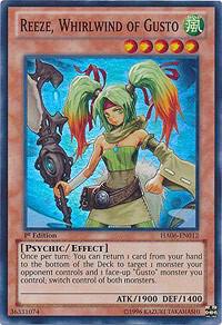Reeze, Whirlwind of Gusto HA06-EN012 card from Hidden Arsenal 6: Omega Xyz