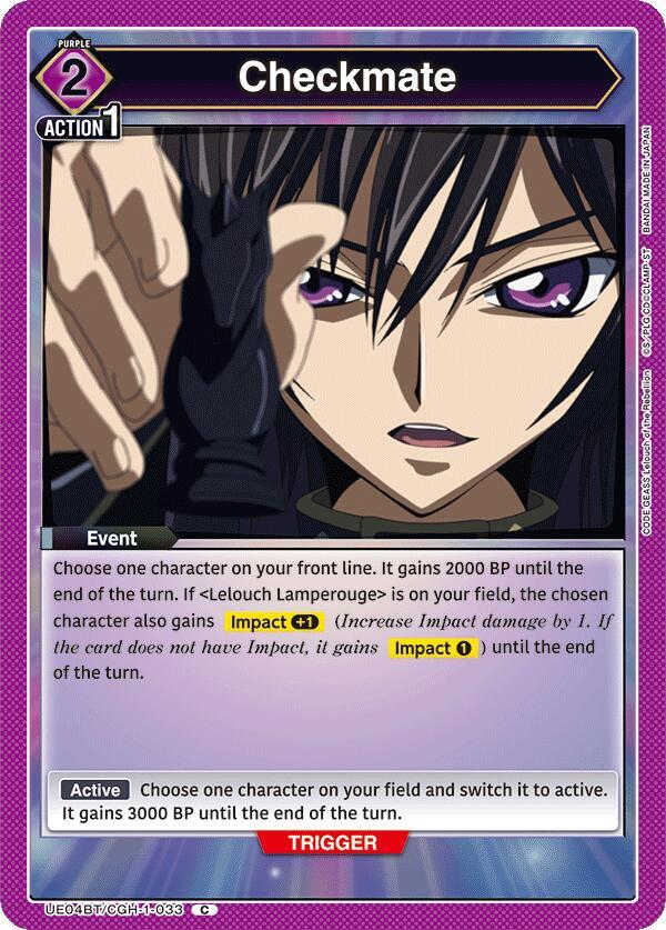 Checkmate UE04BT/CGH-1-033 card from UE04BT: CODE GEASS: Lelouch of the Rebellion