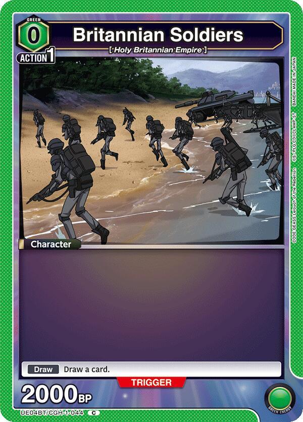Britannian Soldiers UE04BT/CGH-1-044 card from UE04BT: CODE GEASS: Lelouch of the Rebellion